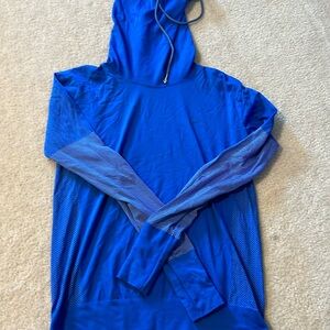 Nike Dri Fit Infinity Funnel Neck Long Sleeve Pullover Blue 620382-439